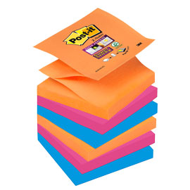 Blocco 90foglietti post-it®super sticky z-notes 76x76mm r330-6ss-eg bangkok