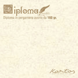 Blister 10 diplomi pergamena 297x420mm 160gr neutro avorio kartos