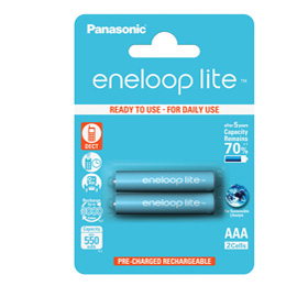 Blister 2 ministilo ricaricabili eneloop lite aaa panasonic