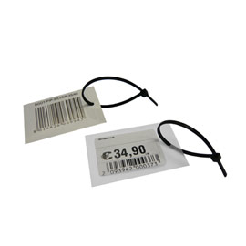 Busta 100 fascette in nylon 100x2,5 mm bianco