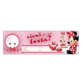Blocchetto 10 inviti alla festa minnie disney sadoch
