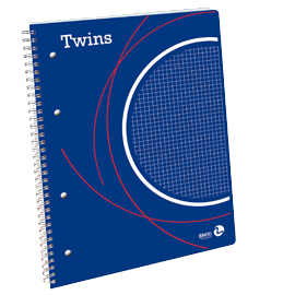 Blocco spiralato twins c/fori e microperforazione 223x297mm 5mm 80fg 80gr bm