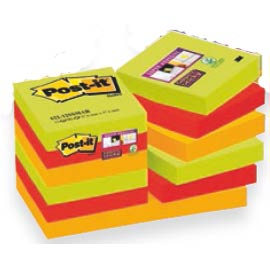 Blocco 90foglietti post-it®super sticky 47,6x47,6mm 622-12ss-mar-eu marrak.