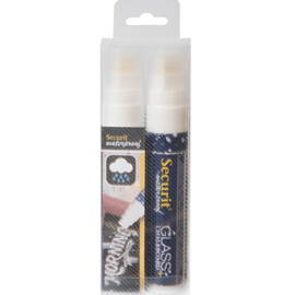 Blister 2 marcatori a gesso liquido waterproof bianco 7-15mm securit
