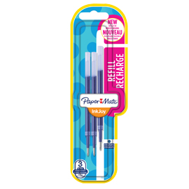 Blister 3 refill inkjoy gel 0,7mm blu papermate