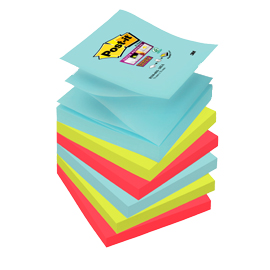 Blocco 90foglietti post-it®super sticky z-notes 76x76mm r330-6ss-mia miami