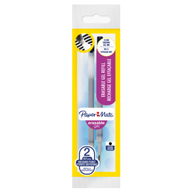 Blister 2 refill sfera erasable gel 0,7mm nero papermate
