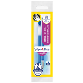 Blister 2 refill sfera erasable gel 0,7mm blu papermate