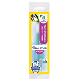 Blister 2 refill sfera erasable gel 0,7mm verde papermate