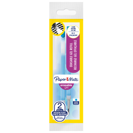 Blister 2 refill sfera erasable gel 0,7mm turchese papermate