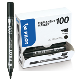 Bonus pack 15+5 marcatore permanente 100 nero p.tonda 4.5mm pilot
