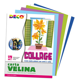 Busta di carta velina 25fg 50x76cm 5 colori freddi assortiti cwr