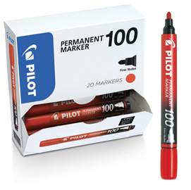 Bonus pack 15+5 marcatore permanente 100 rosso p.tonda 4.5mm pilot