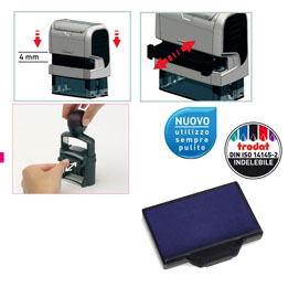 Blister da 3 tamponi 6/56 blu trodat