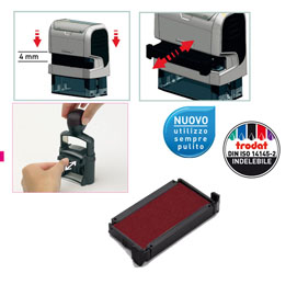 Blister da 3 tamponi 6/4910 rosso trodat