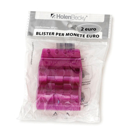 Blister 20 portamonete in pvc 2euro viola