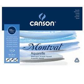 Blocco collato lato corto montval 18x25cm 12 fg. 300 gr.