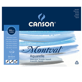 Blocco collato lato corto montval 24x32cm 12 fg. 300 gr.