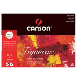 Blocco collato lato corto figueras 24x33 cm - 4f 10 fg. 290 gr. Canson