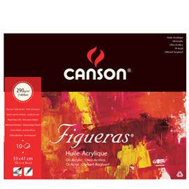 Blocco collato lato corto figueras 33x41 cm - 6f 10 fg. 290 gr. Canson