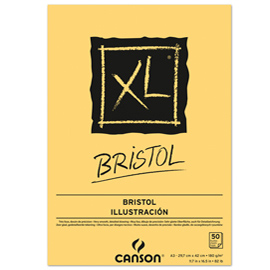 Blocco collato lato corto xl bristol a3 50 fg. 180 gr. Canson