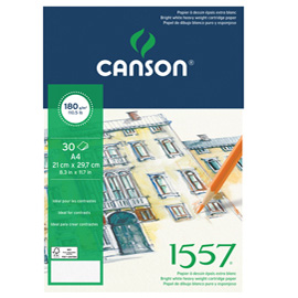 Blocco collato lato corto 1557 a4 30 fg. 180 gr canson