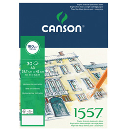 Blocco collato lato corto 1557 a3 30 fg. 180 gr. Canson