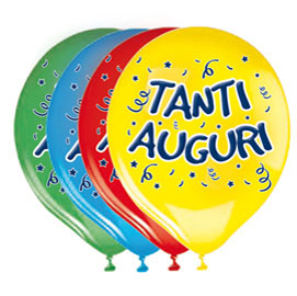 Busta 20 palloncini in lattice Ø30cm tanti auguri big party
