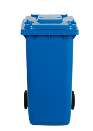 Bidone carrellato 240lt blu per raccolta differenziata