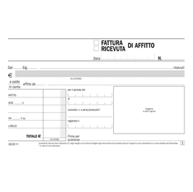 Blocco ricevute fatture di affitto 50/50 copie autoricalcanti se1612c0000 semper