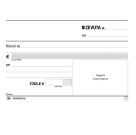Blocco ricevute generiche 50/50/50 copie autoric. 10x17cm ses000500 semper