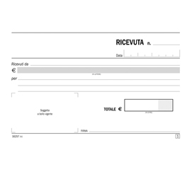 Blocco ricevute generiche 50/50 copie autoric. 10x16,8cm se162570000 semper
