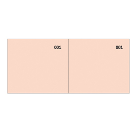 Blocco scontrino a 2 sezioni rosso 100copie numer. 5,8x13cm se160000020 semper