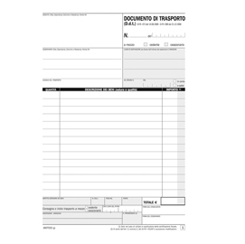Blocco ddt 50/50 copie autoric. 21,5x14,8cm se1607cd200 semper