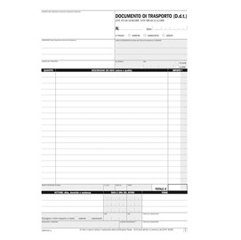 Blocco ddt 33/33/33 copie autoric. 29,7x21,5cm se1687cd330 semper
