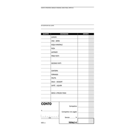 Blocco conti ristoranti-pizzerie-trattorie 100copie 21,5x10cm se162100000 semper