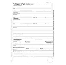 Blocco formulario identificazione rifiuti - 25 copie - 29,7x21,5 cm - 16581030f - flex