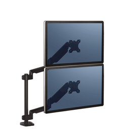 Braccio portamonitor doppio verticale platinum series fellowes