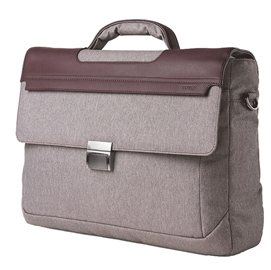 Borsa street tessuto tecnico dim. 41x31x14cm marrone intempo