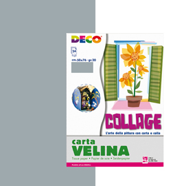 Busta di carta velina 24fg 50x76cm argento cwr