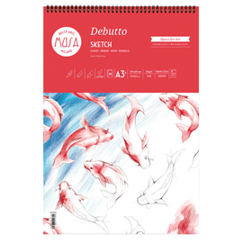 Blocco per schizzi debutto a3 - 29,7x43,7cm 50fg 120gr cwr