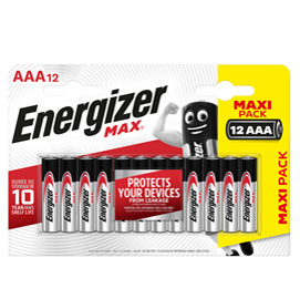 Blister 12 pile ministilo aa a - energizer max
