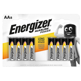 Blister 8 pile stilo aa - energizer alkaline power