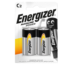 Blister 2 pile mezza torcia c - energizer alkaline power