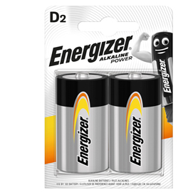 Blister 2 pile torcia d - energizer alkaline power