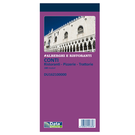 Blocco conti ristoranti/pizzerie/trattorie - 21,5x10cm - 100 fogli - du162100000 - data ufficio