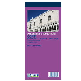 Blocco conti ristoranti/pizzerie/trattorie - 50 fogli - 21,5x10cm - du1621c0000 - data ufficio