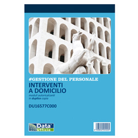 Blocco interventi a domicilio del cliente - 50/50 copie autoric. - 21,5x14,8 cm - du16577c000 - data ufficio