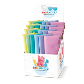 Bustina saccuccioli glam pastel - 21 x 6 cm - colori assortiti - lebez