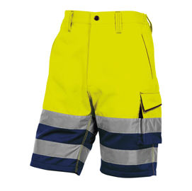 Bermuda da lavoro phbe2 alta visibilità - panostyle - tg. Xl - giallo fluo - deltaplus